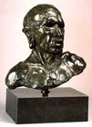 bust of old maasai man