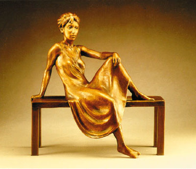 resting dancer maquette