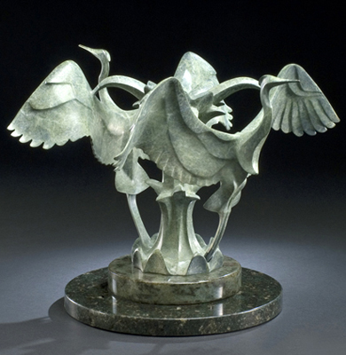 heron rising maquette