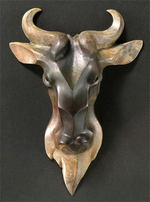 wildebeest mask maquette